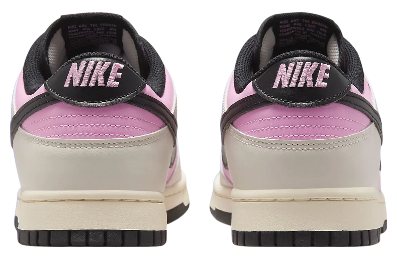 nike dunk low pink rise black 3