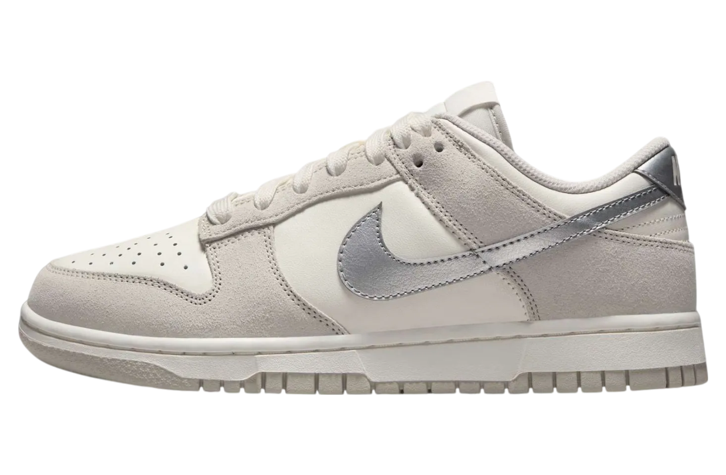 nike dunk low silver swoosh
