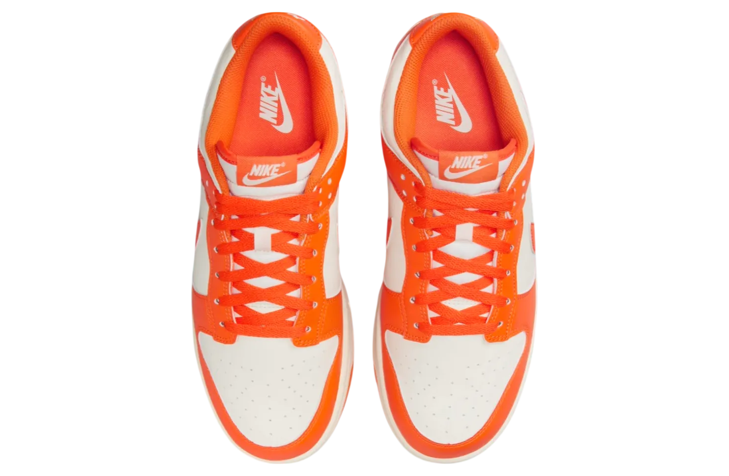 nike dunk low syracuse pale ivory safety orange 2