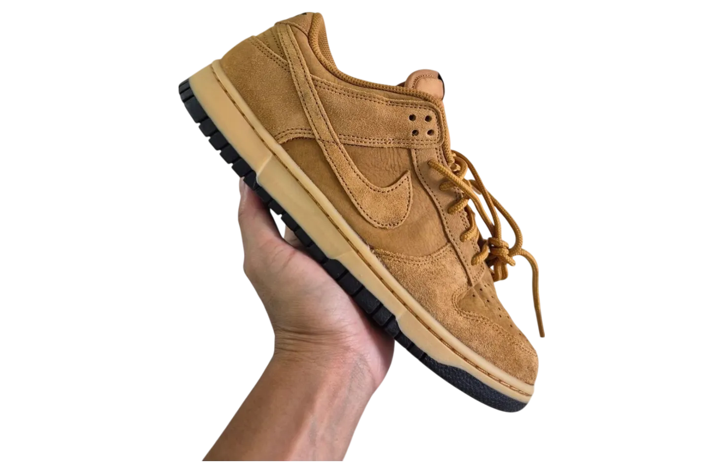 nike dunk low wheat black