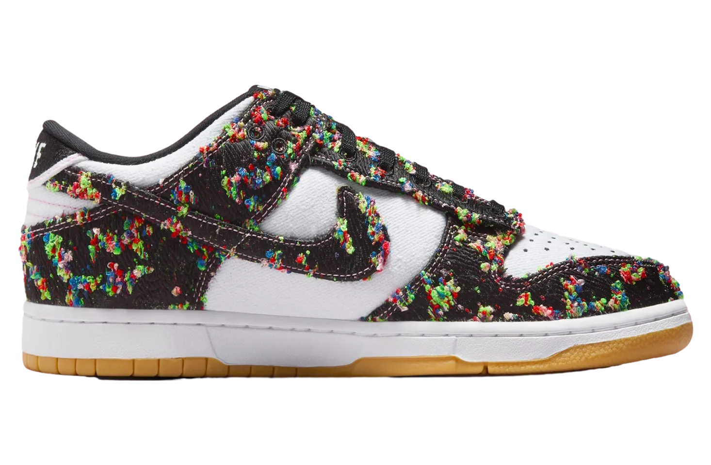 nike dunk low white black gum yellow 2