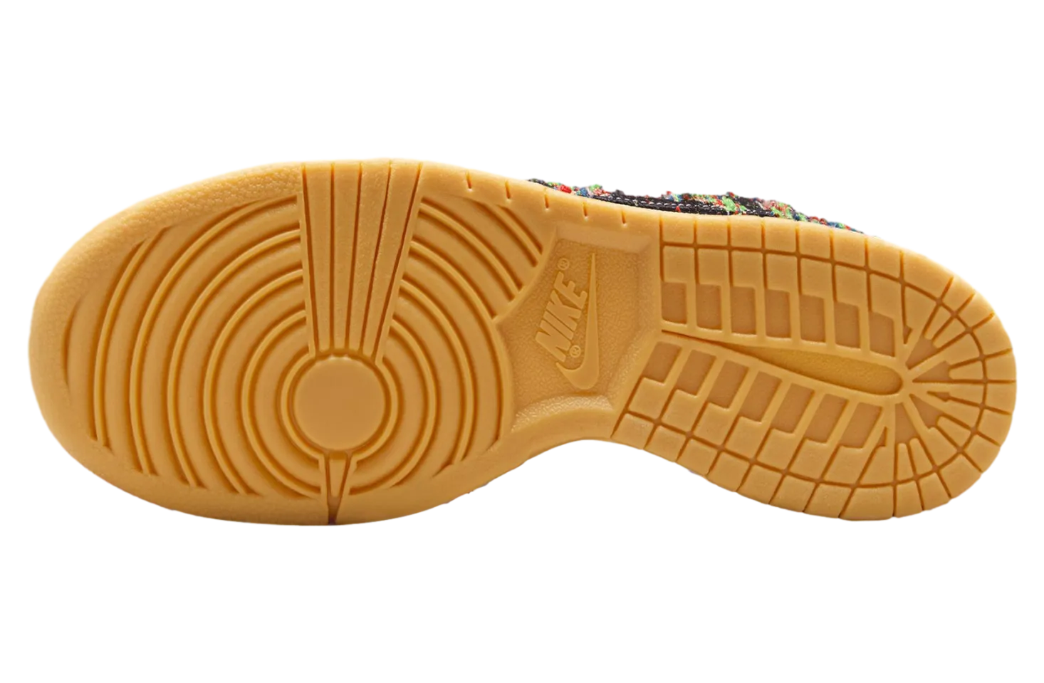 nike dunk low white black gum yellow 5