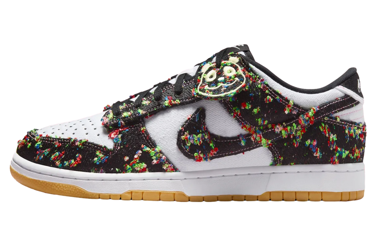 nike dunk low white black gum yellow