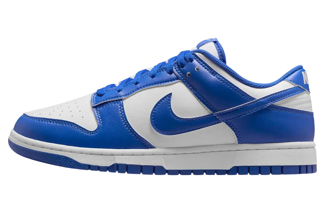 nike dunk low white royal
