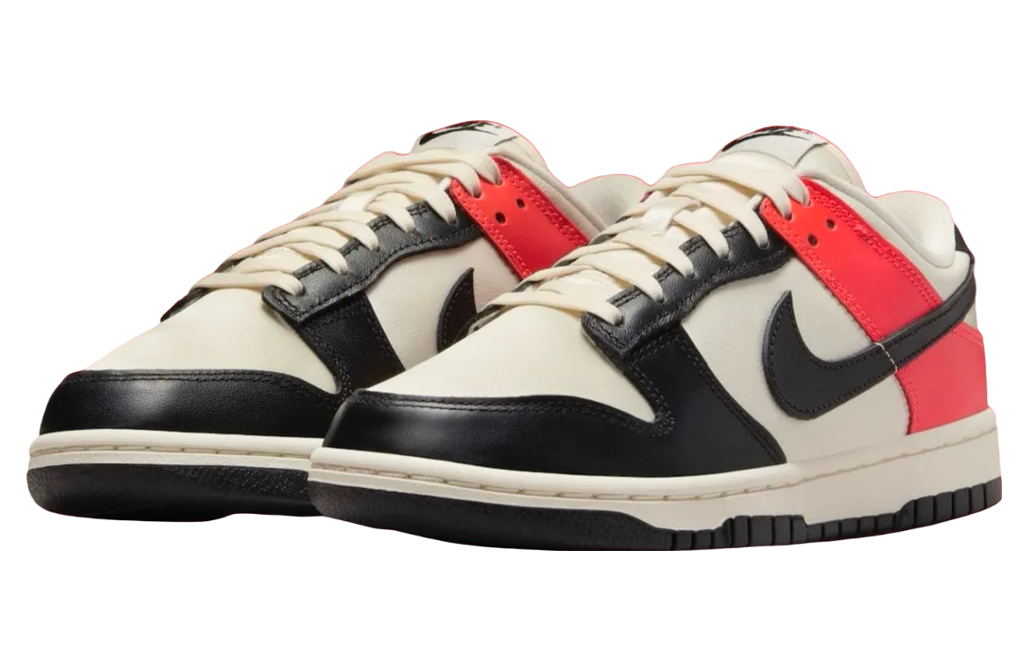 nike dunk low wmns black toe bright crimson 0