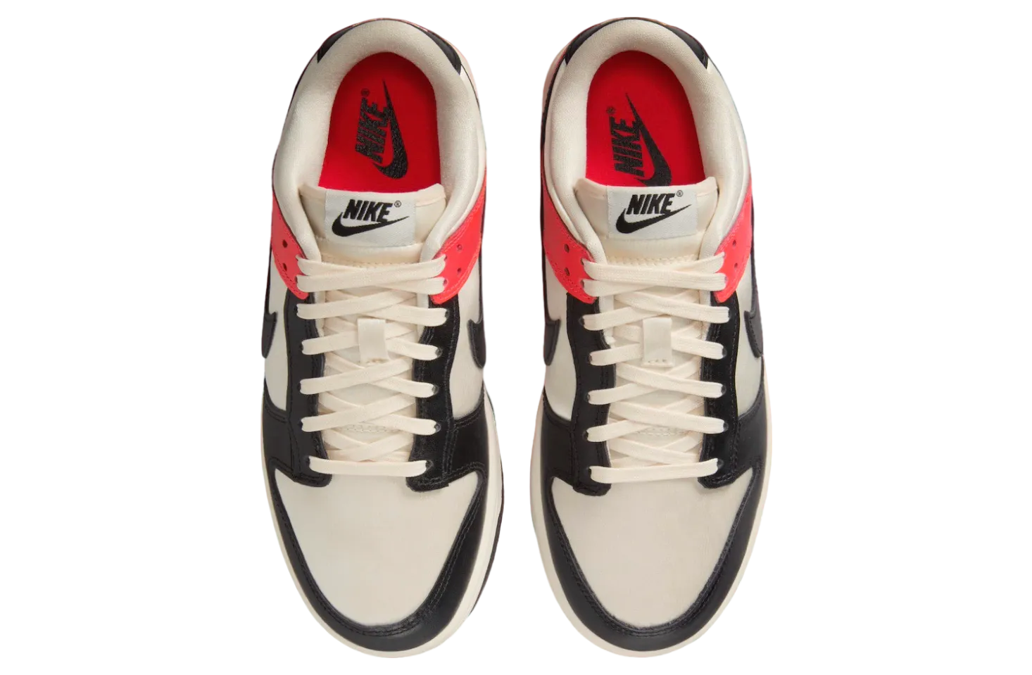 nike dunk low wmns black toe bright crimson 1