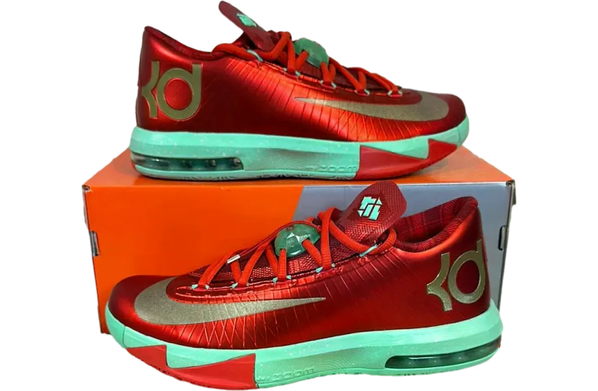 nike kd 6 christmas light crimson metallic gold 4
