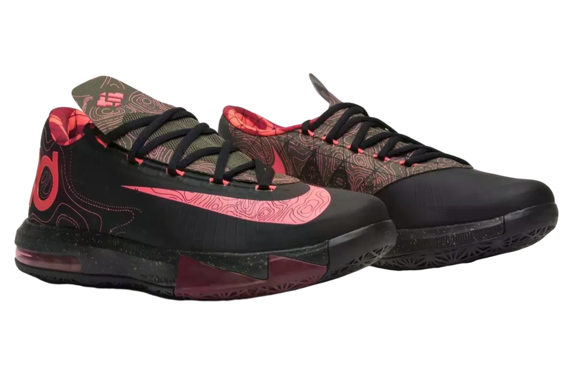 nike kd 6 meteorology black atomic red 0