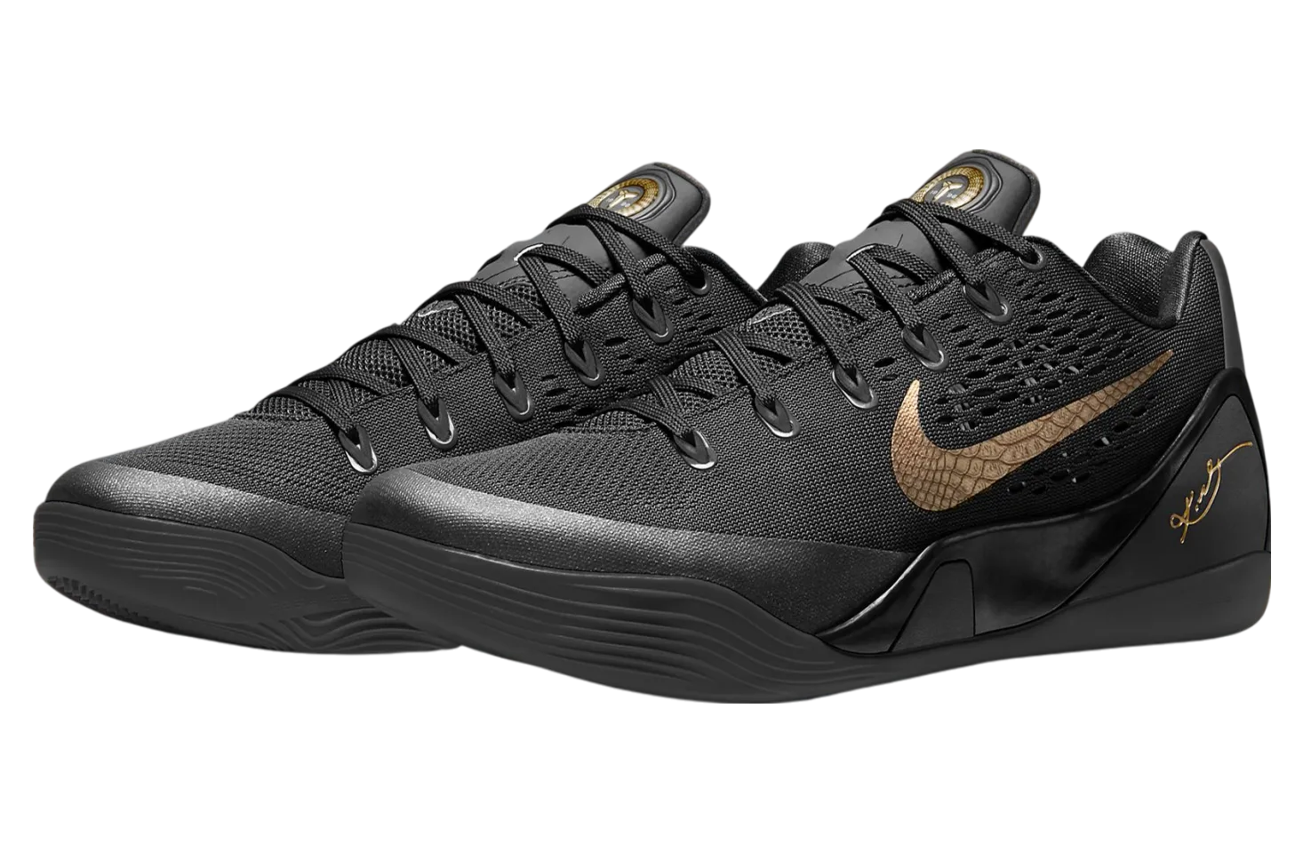 nike kobe 9 em mambacita black metallic gold 0