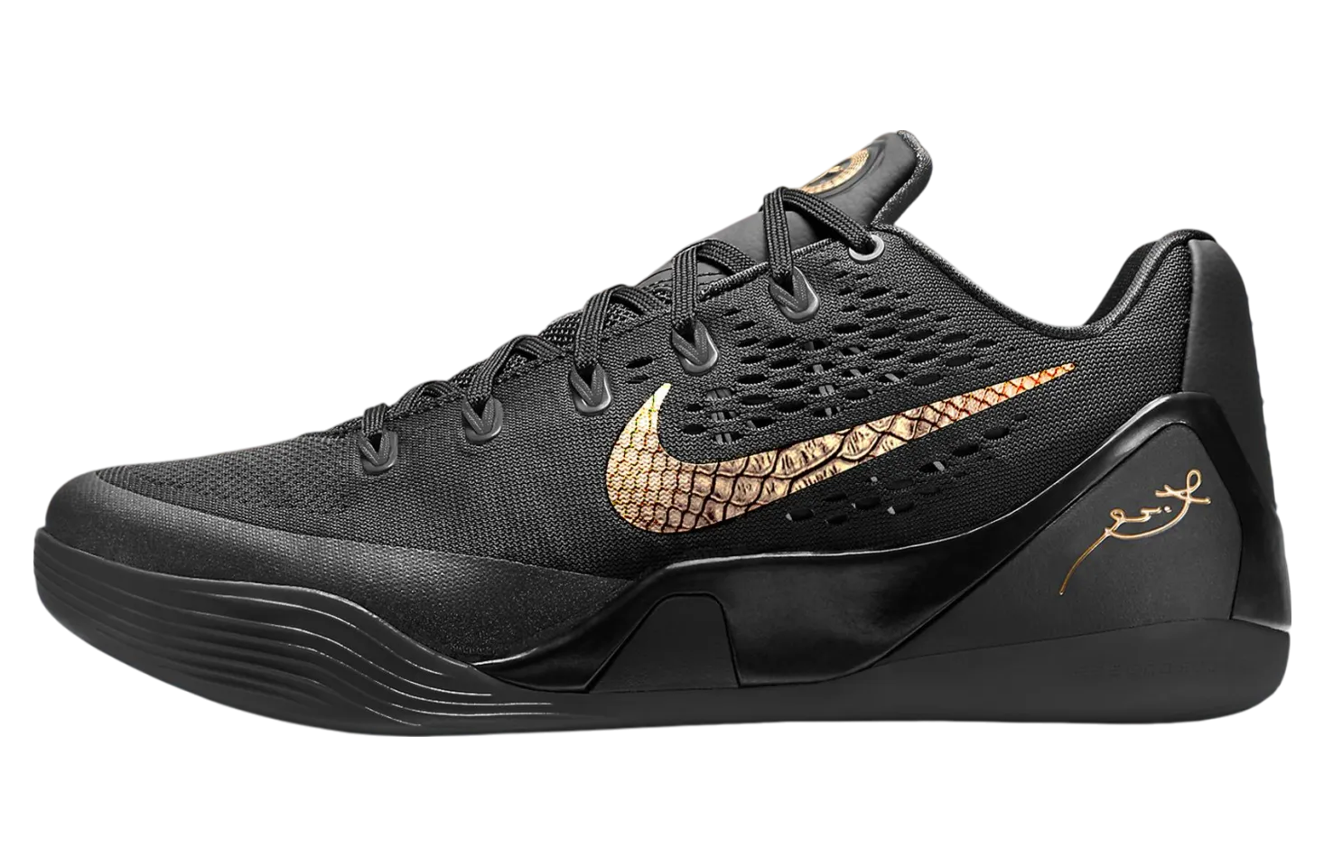 nike kobe 9 em mambacita black metallic gold