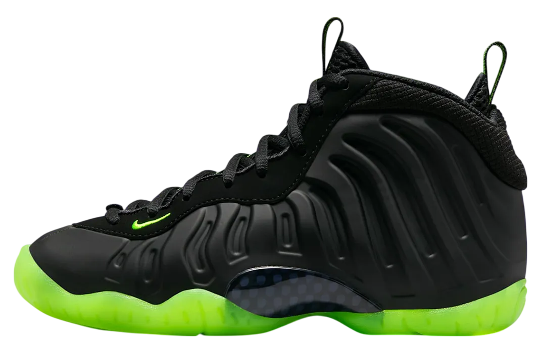 nike little posite one black volt