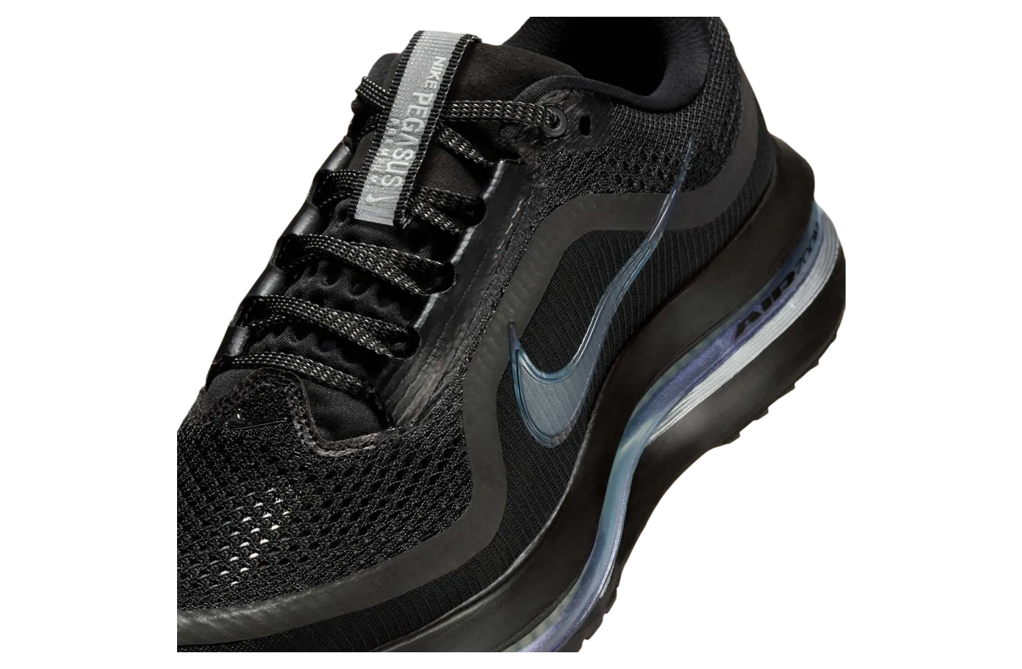 nike pegasus premium wmns black metallic silver 4