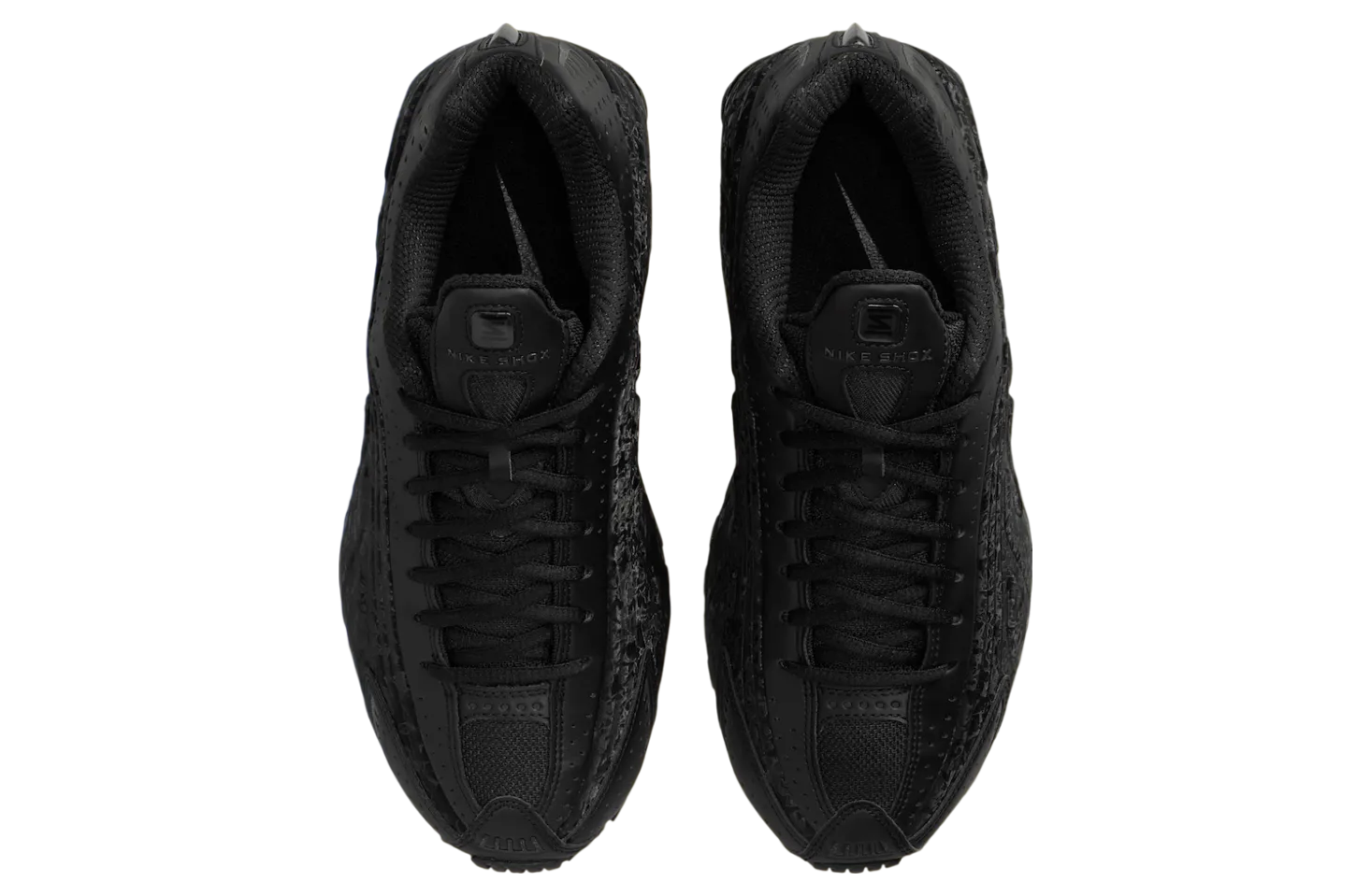 nike shox r4 black floral wmns black dark smoke grey 3