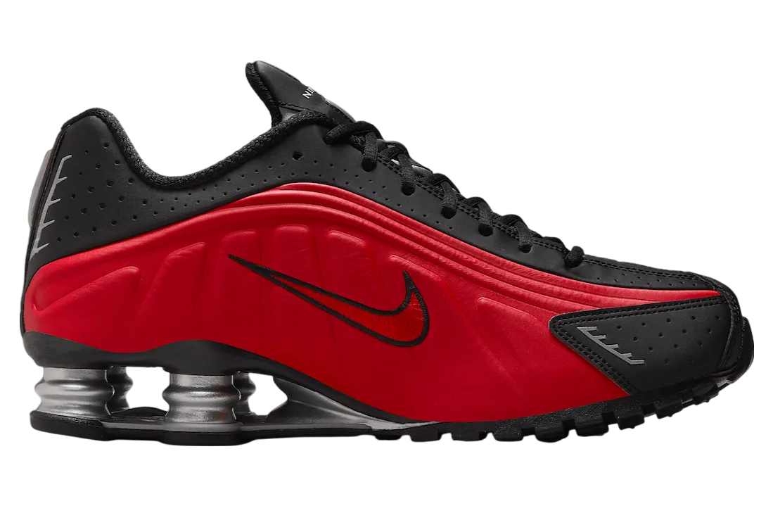nike shox r4 black red 1
