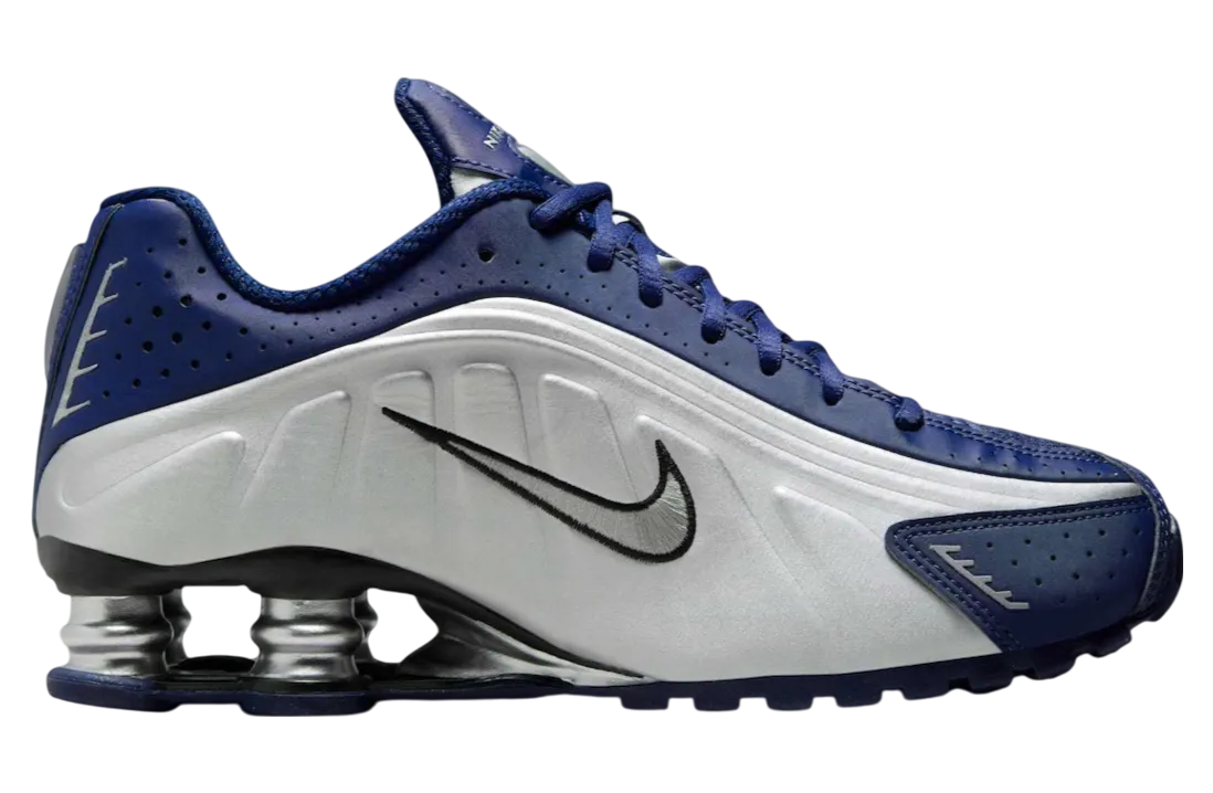 nike shox r4 blue void blue void metallic silver 0