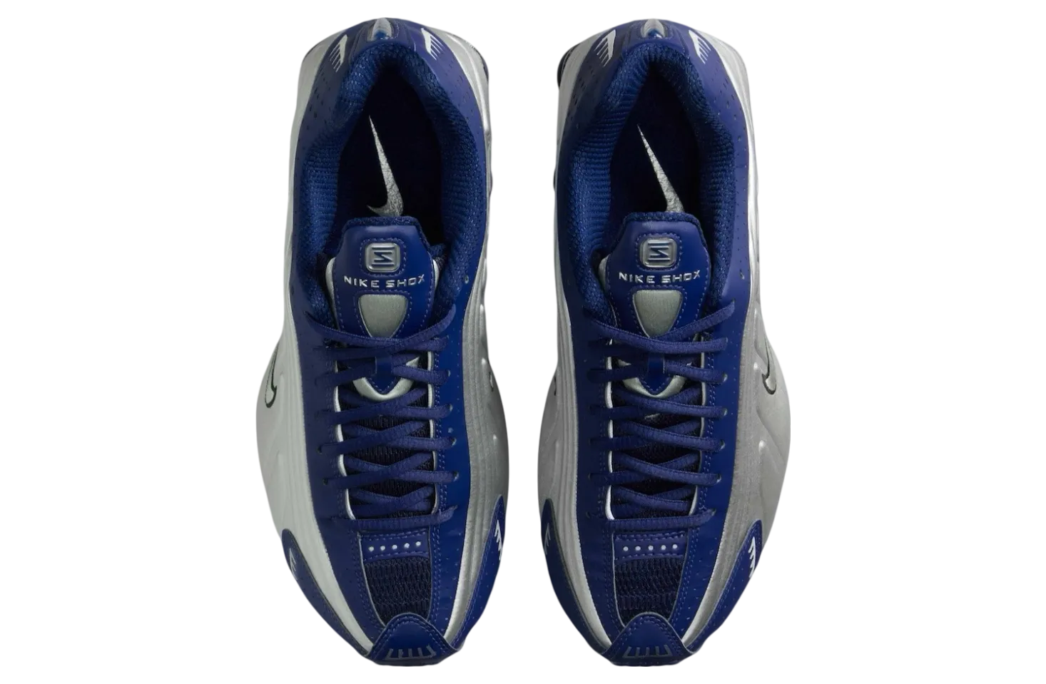 nike shox r4 blue void blue void metallic silver 2
