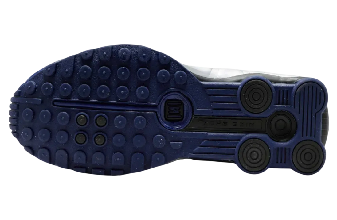 nike shox r4 blue void blue void metallic silver 4