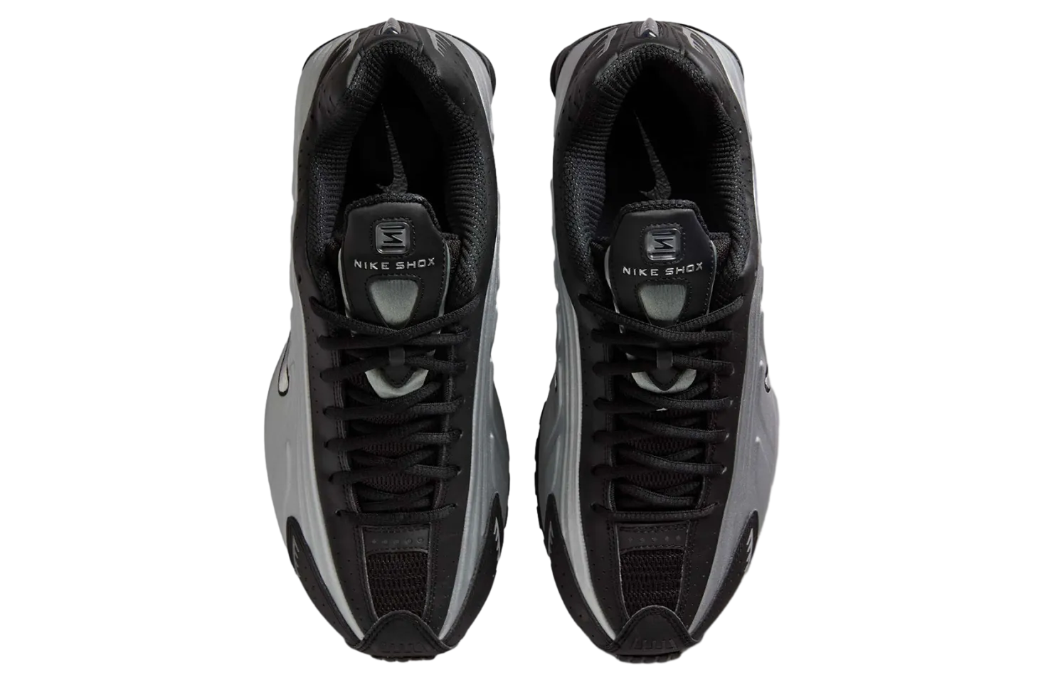 nike shox r4 metallic silver black 1