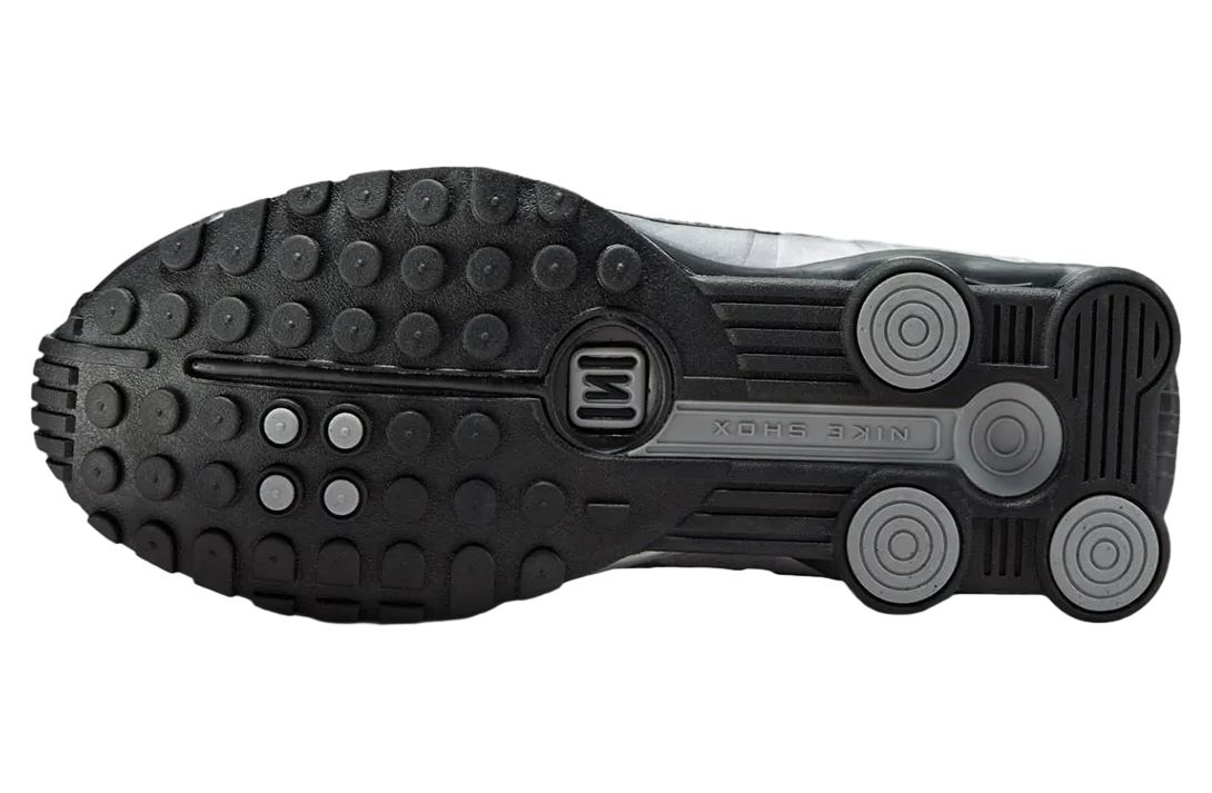 nike shox r4 metallic silver black 5