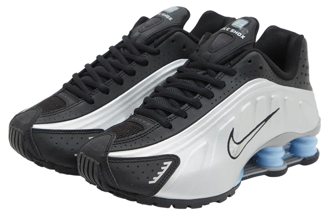 nike shox r4 metallic silver psychic blue 0
