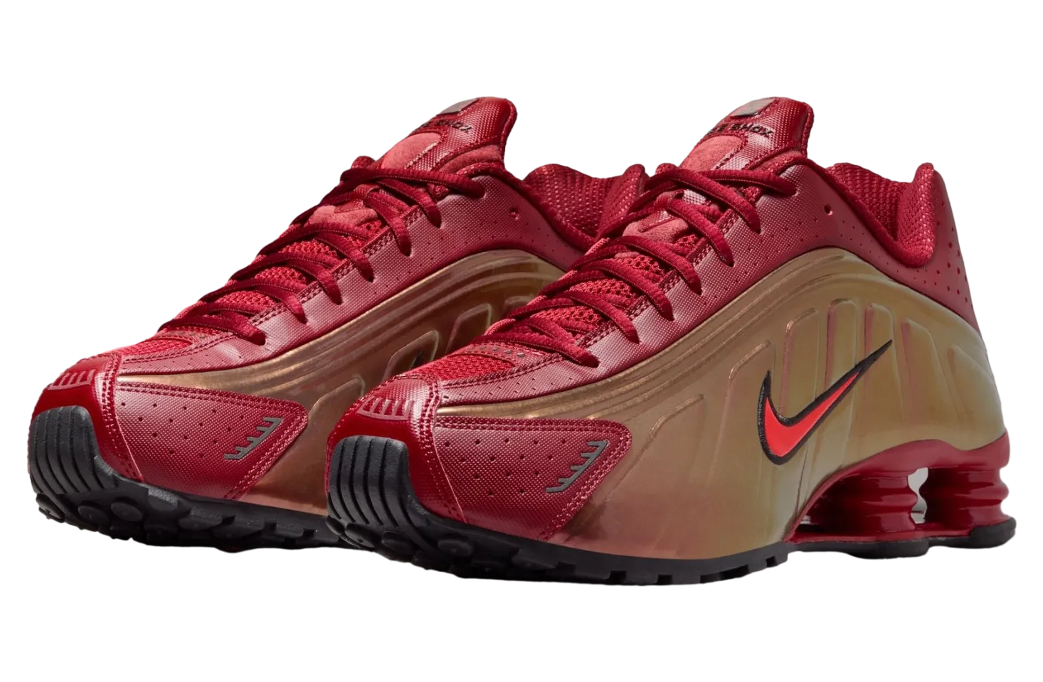 nike shox r4 team crimson black 1