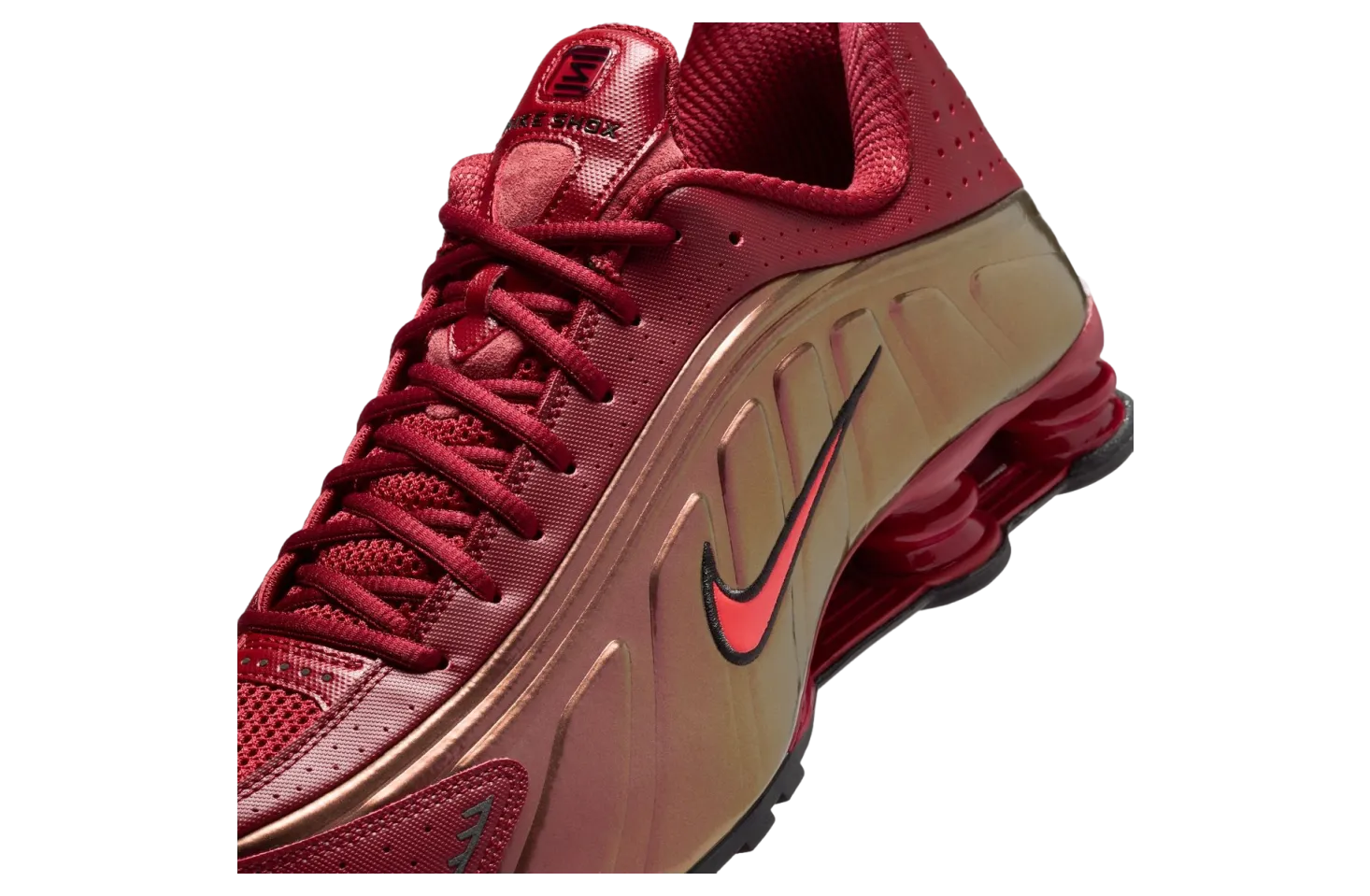 nike shox r4 team crimson black 3
