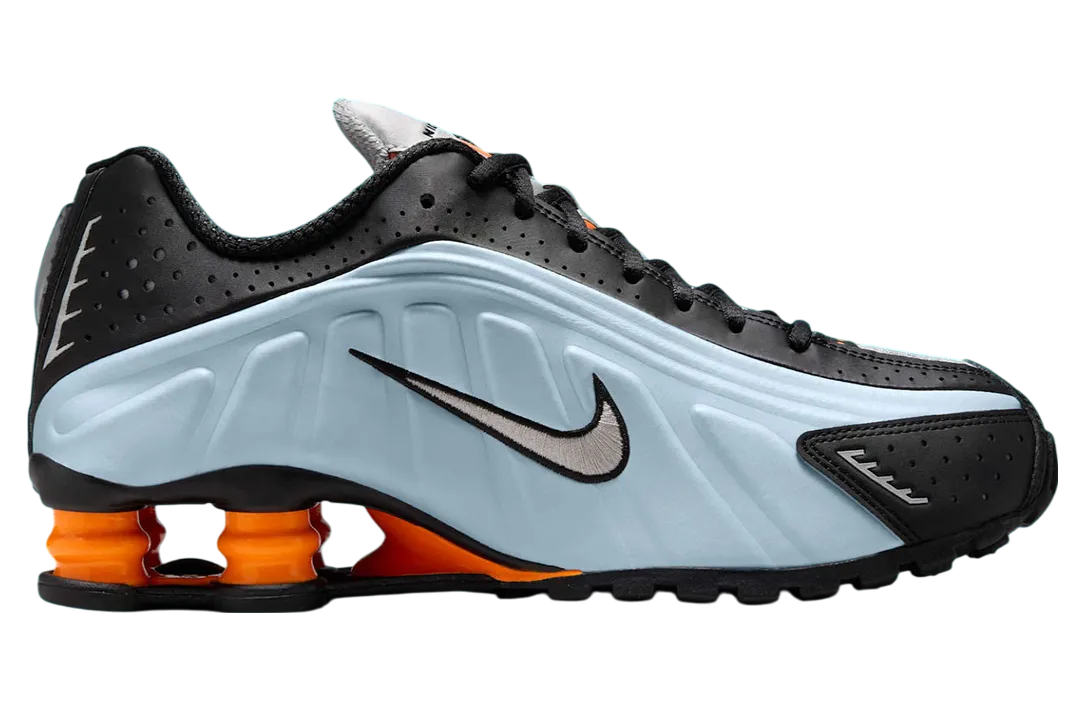 nike shox r4 wmns blue tint total orange 0