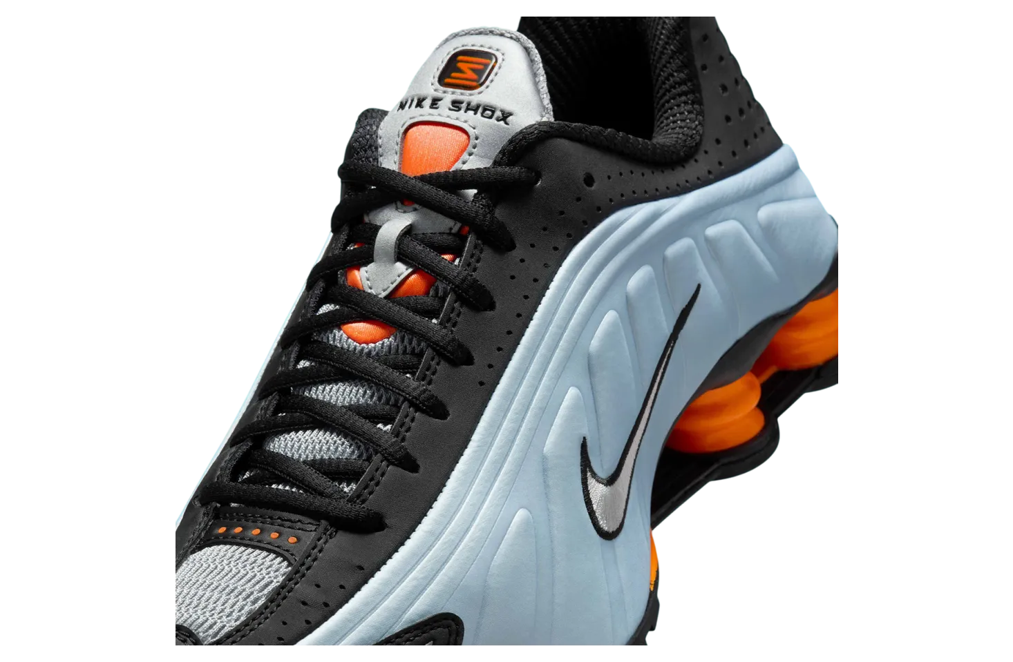 nike shox r4 wmns blue tint total orange 4