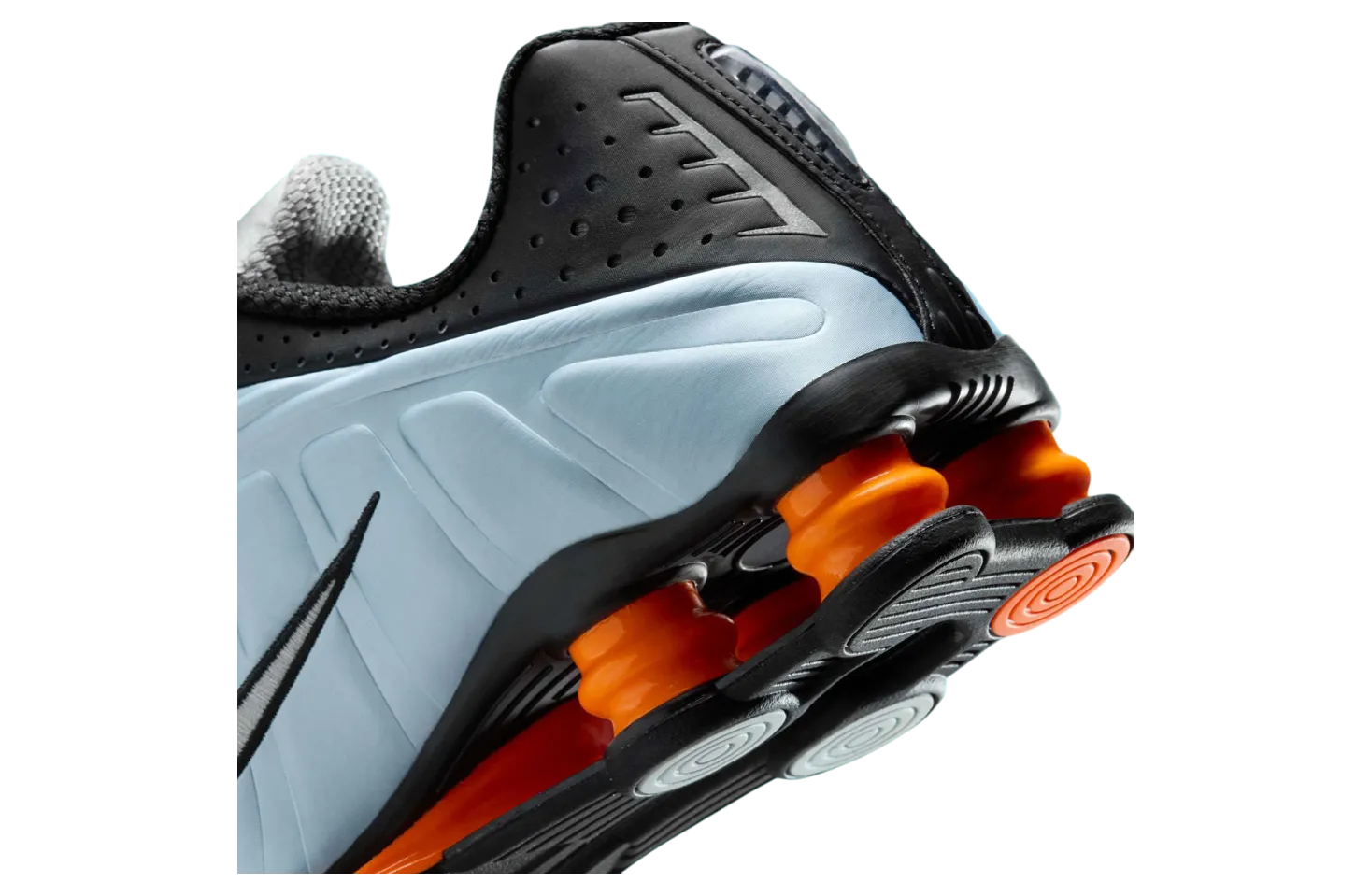 nike shox r4 wmns blue tint total orange 5