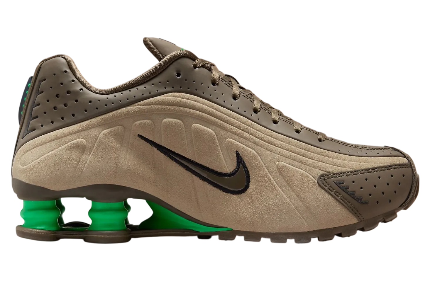 nike shox r4 wmns olive khaki 1
