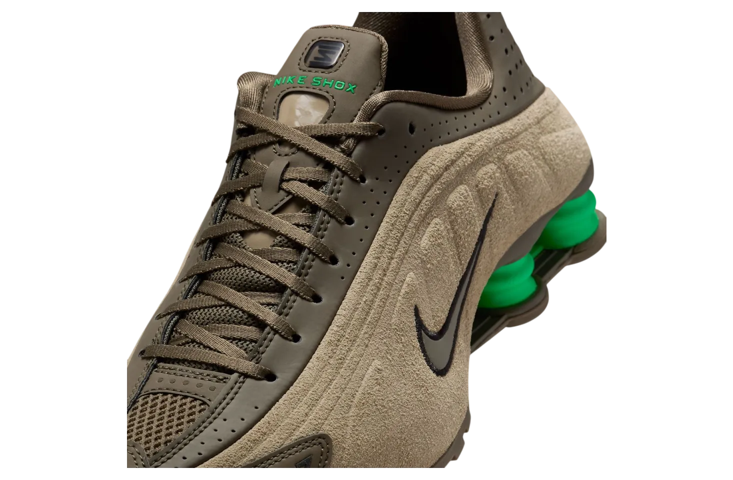 nike shox r4 wmns olive khaki 5