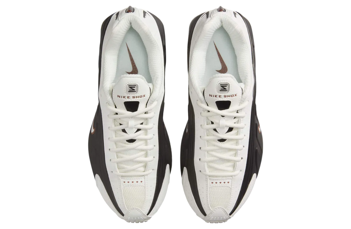 nike shox r4 wmns sail black fauna brown 2