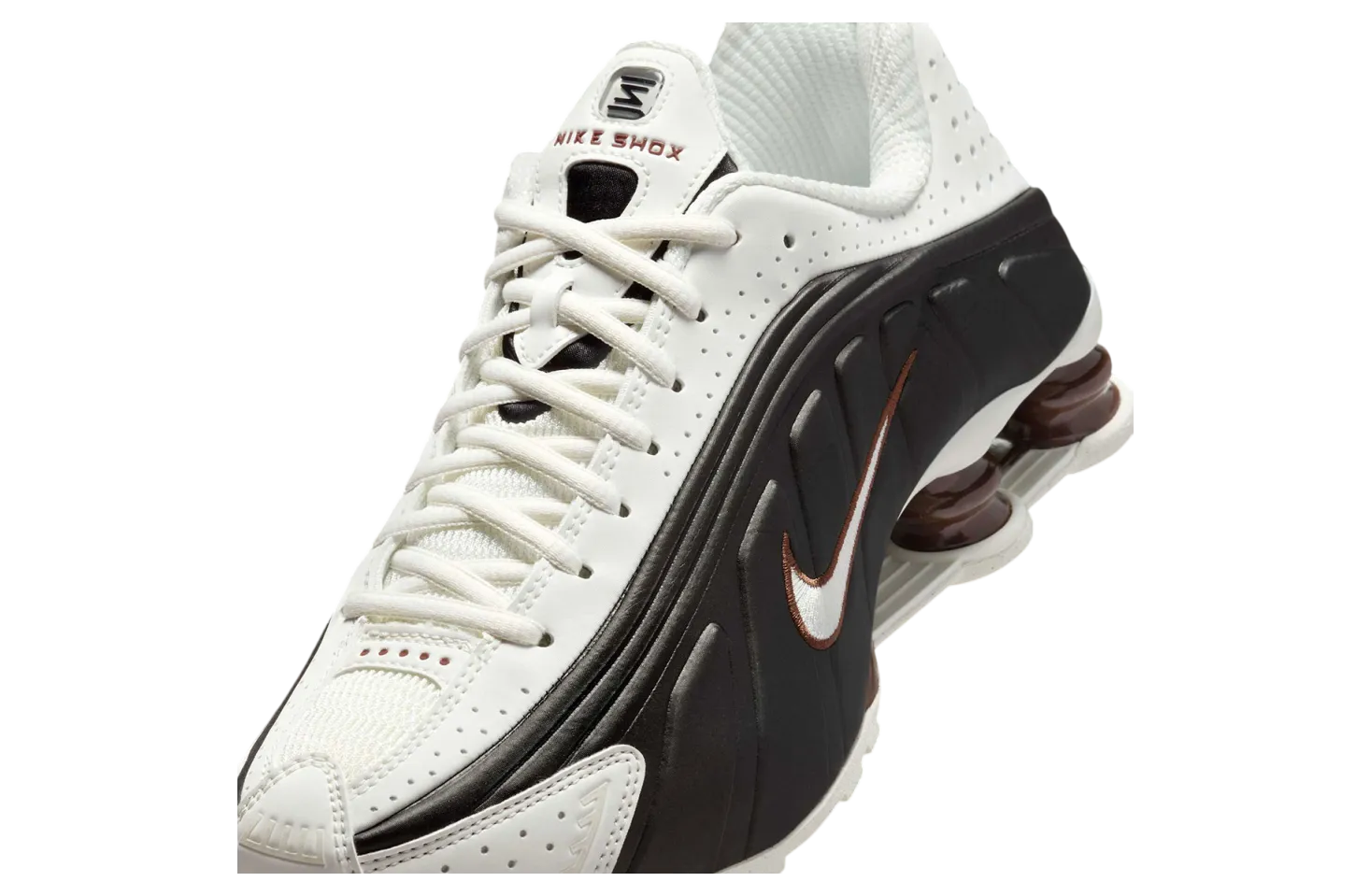 nike shox r4 wmns sail black fauna brown 4