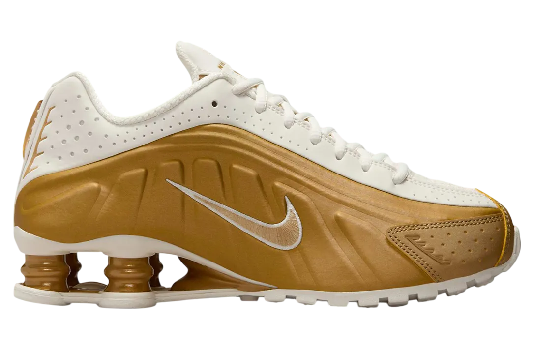 nike shox r4 wmns soft metallic gold pink 0