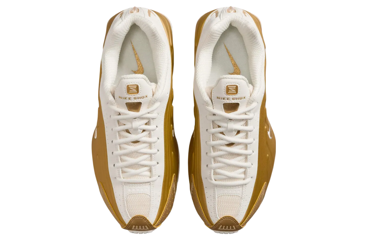nike shox r4 wmns soft metallic gold pink 1