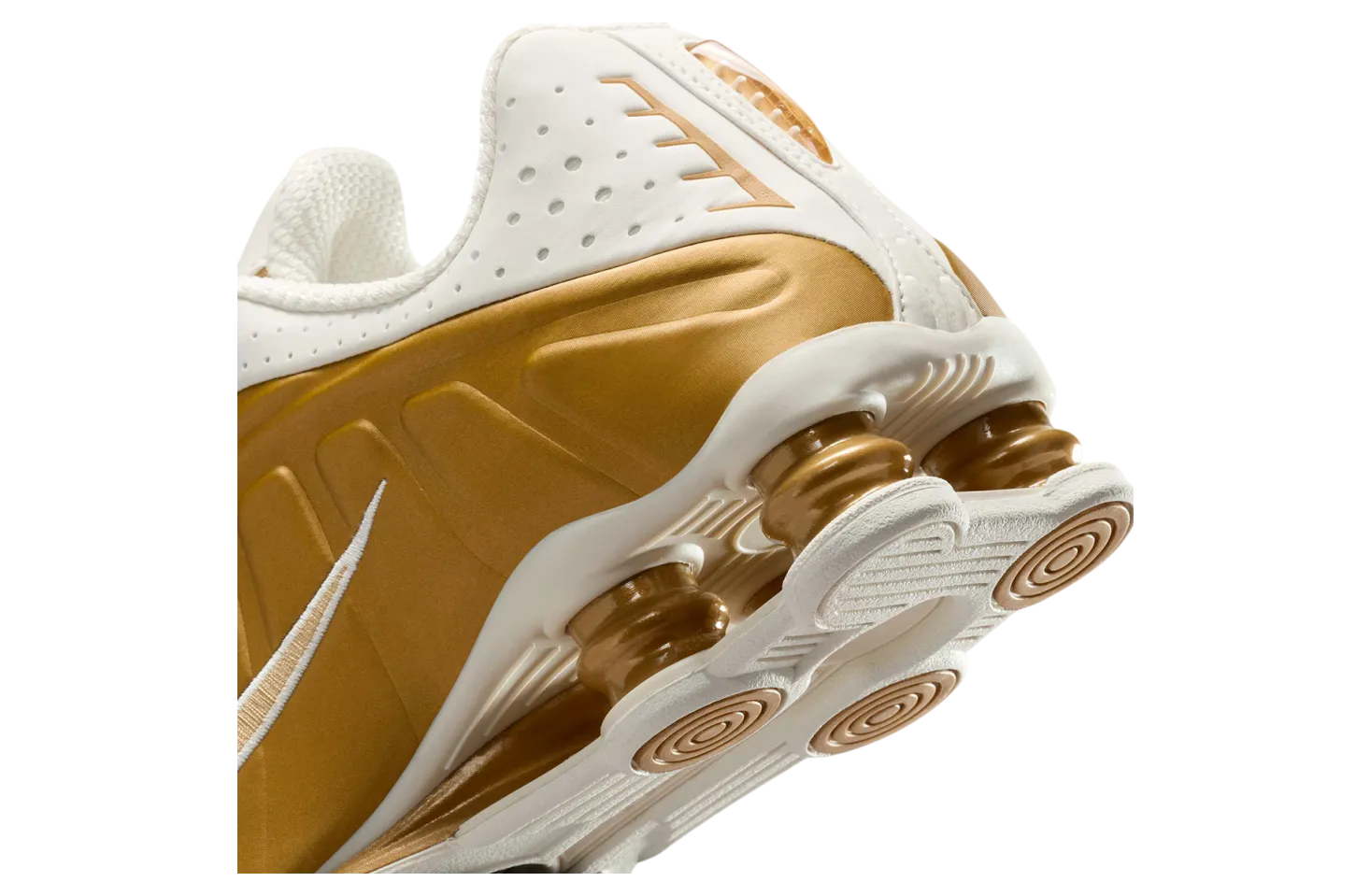 nike shox r4 wmns soft metallic gold pink 5