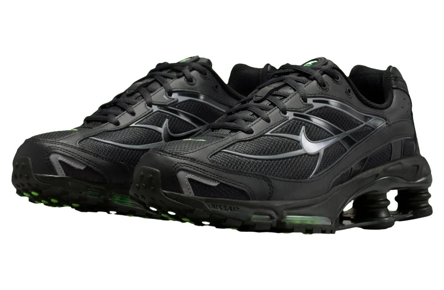 nike shox ride 2 black metallic dark grey 1