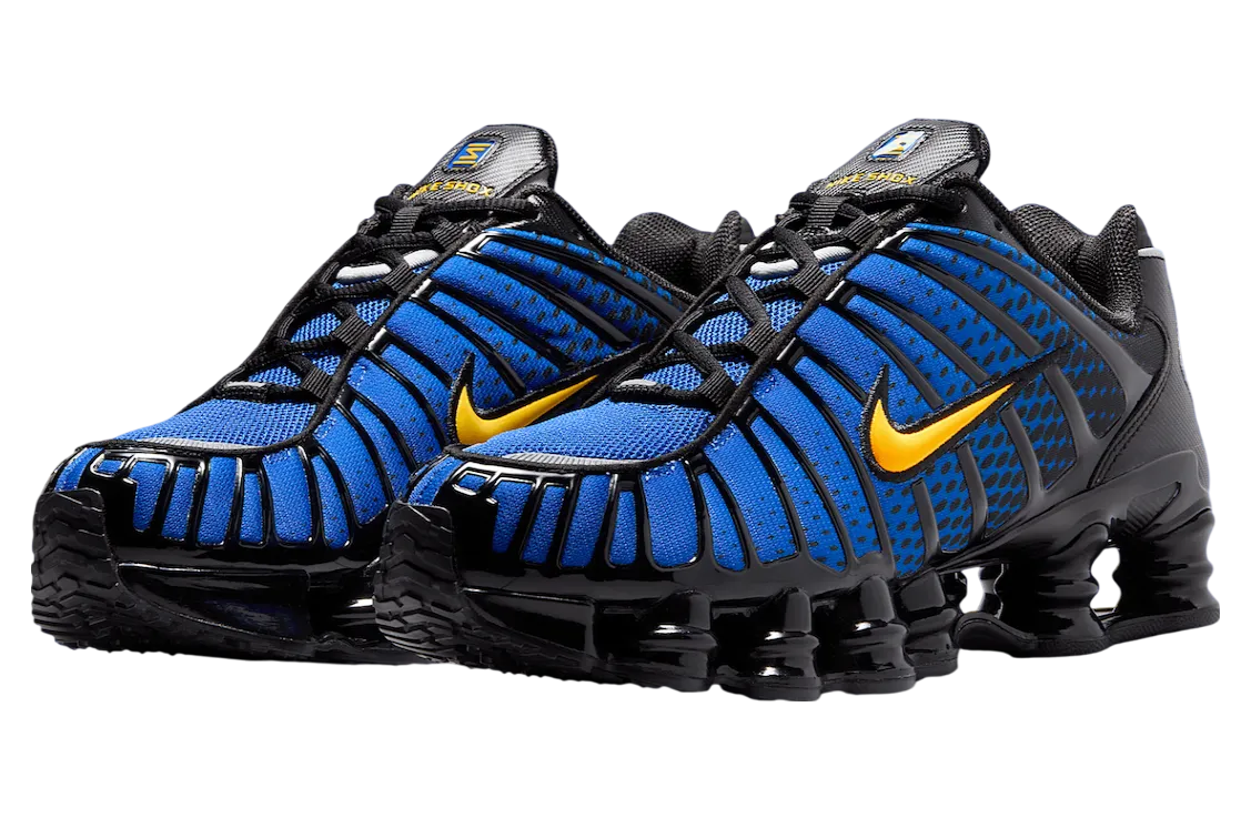 nike shox tl black varsity maize 0