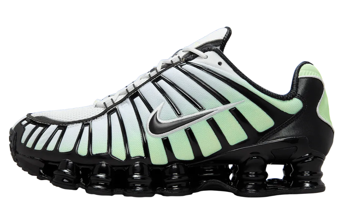 nike shox tl vapor green black
