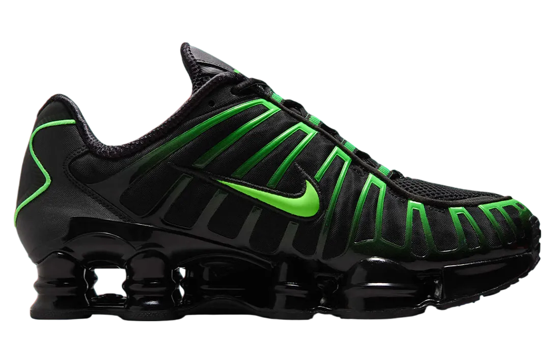 nike shox tl wmns black electric green 0