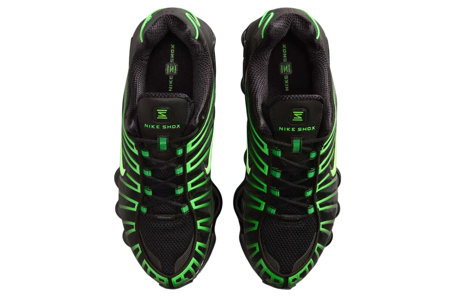 nike shox tl wmns black electric green 1