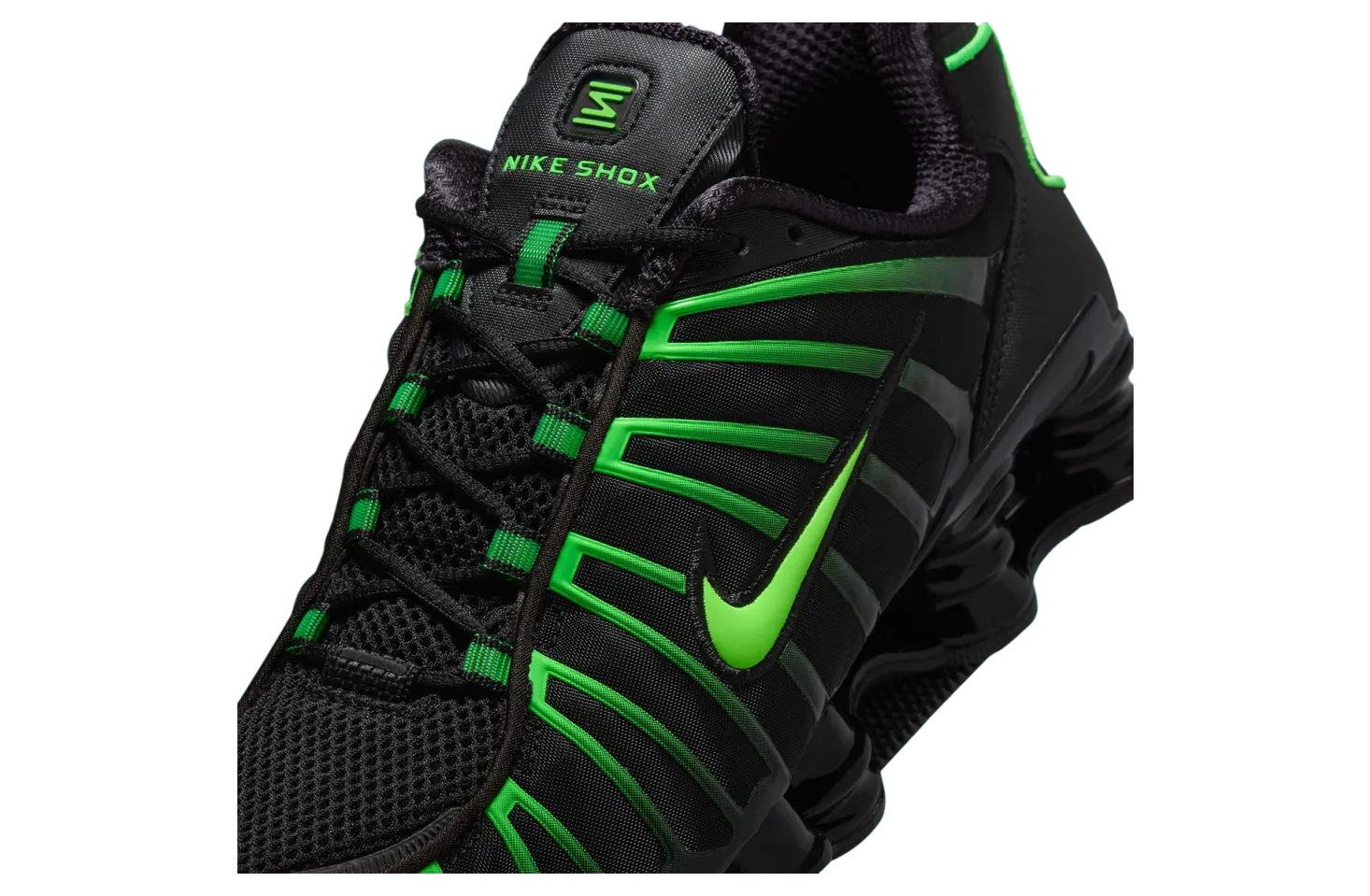 nike shox tl wmns black electric green 4