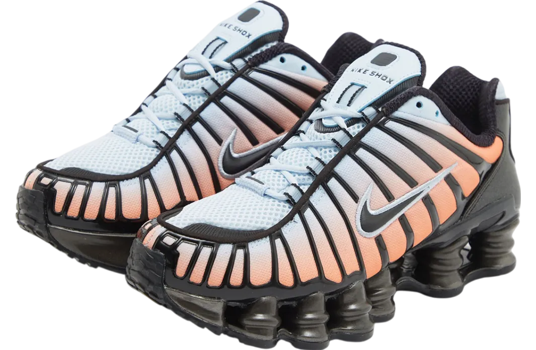 nike shox tl wmns blue tint total orange 0