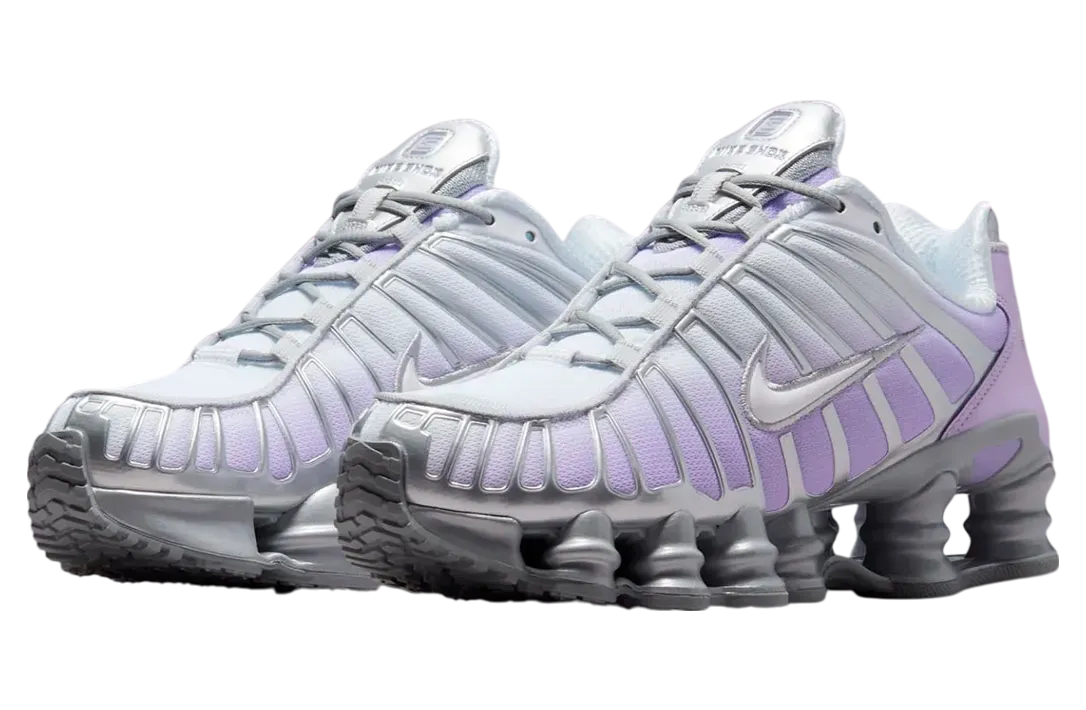 nike shox tl wmns metallic silver purple fade 0