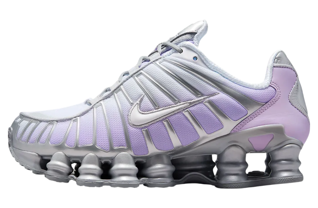 nike shox tl wmns metallic silver purple fade
