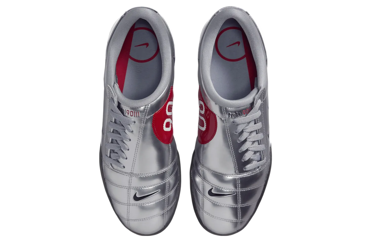 nike total 90 iii metallic silver university red 2