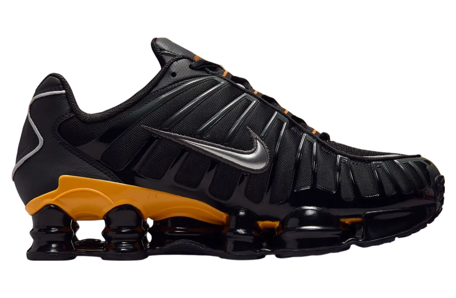 nikes shox tl black varsity maize 1
