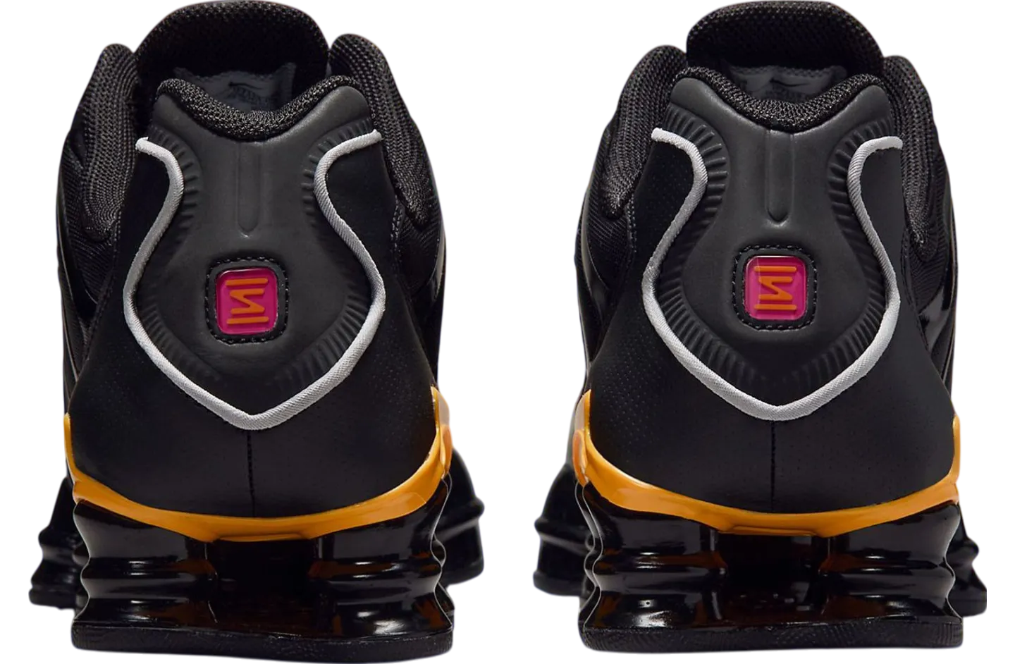 nikes shox tl black varsity maize 3