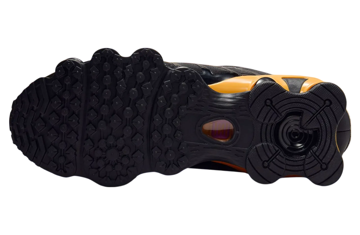 nikes shox tl black varsity maize 4