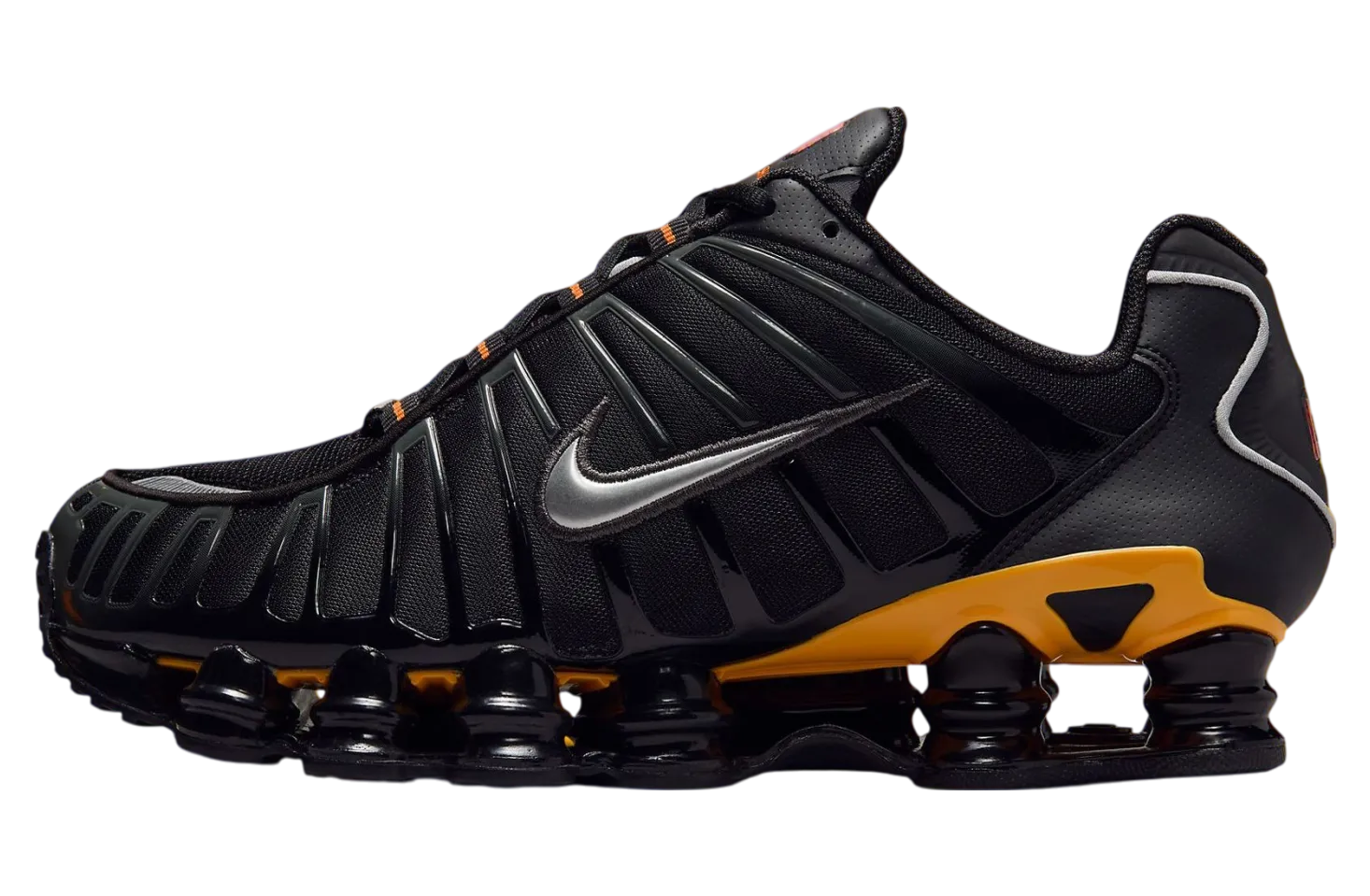 nikes shox tl black varsity maize